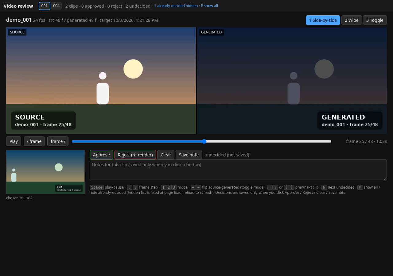 Video review screenshot